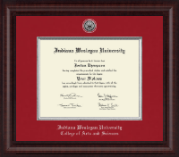 Indiana Wesleyan University  Presidential Silver Engraved Diploma Frame in Premier