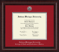 Indiana Wesleyan University  Presidential Silver Engraved Diploma Frame in Premier