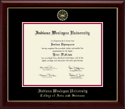 Indiana Wesleyan University  Gold Embossed Diploma Frame in Gallery