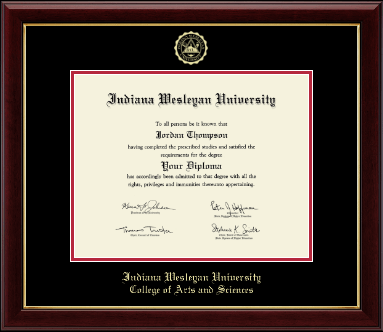 Indiana Wesleyan University diploma frame - Gold Embossed Diploma Frame in Gallery