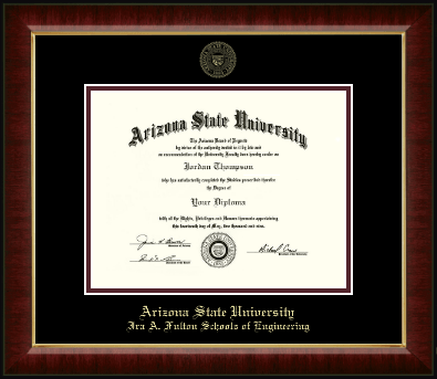 Arizona State University diploma frame - Gold Embossed Diploma Frame in Murano