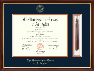 The University of Texas at Arlington diploma frame - Tassel & Cord Diploma Frame in Southport Gold