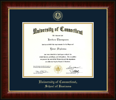 University of Connecticut diploma frame - Gold Embossed Diploma Frame in Murano