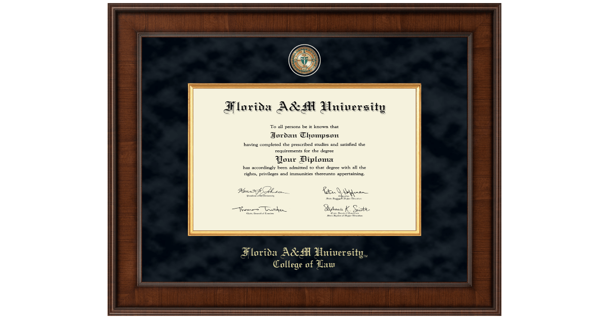 FAMU College of Law Diploma Frames Church Hill Classics