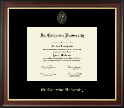 St. Catherine University diploma frame - Gold Embossed Diploma Frame in Studio Gold