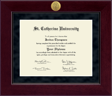 St. Catherine University diploma frame - Millennium Gold Engraved Diploma Frame in Cordova