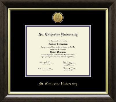 St. Catherine University diploma frame - Gold Engraved Medallion Diploma Frame in Hampshire