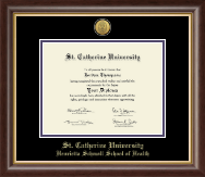 St. Catherine University diploma frame - Gold Engraved Medallion Diploma Frame in Hampshire