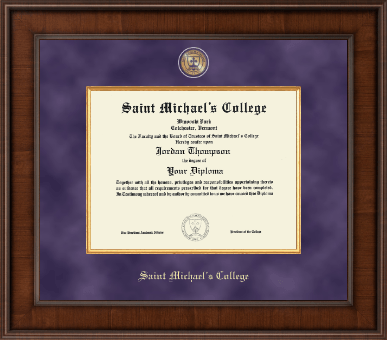 Saint Michael's College diploma frame - Presidential Masterpiece Diploma Frame in Madison