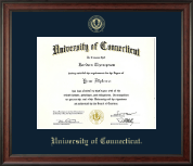 University of Connecticut Gold Embossed Diploma Frame in Studio