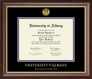 University at Albany State University of New York Gold Engraved Medallion Diploma Frame in Hampshire