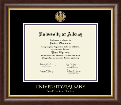 University at Albany State University of New York diploma frame - Gold Engraved Medallion Diploma Frame in Hampshire