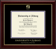University at Albany State University of New York Gold Embossed Diploma Frame in Gallery