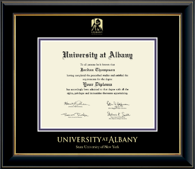 University at Albany State University of New York diploma frame - Gold Embossed Diploma Frame in Onyx Gold