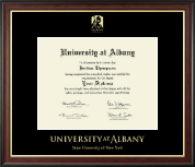 University at Albany State University of New York Gold Embossed Diploma Frame in Studio Gold