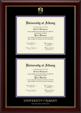 University at Albany State University of New York diploma frame - Double Document Diploma Frame in Gallery