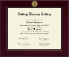 Goldey-Beacom College diploma frame - Century Gold Engraved Diploma Frame in Cordova