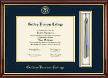 Goldey-Beacom College diploma frame - Tassel & Cord Diploma Frame in Southport Gold
