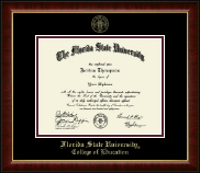 Florida State University diploma frame - Gold Embossed Diploma Frame in Murano