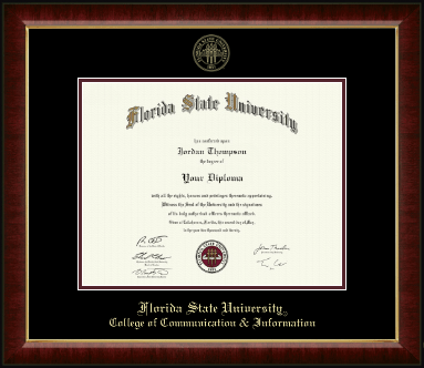 Florida State University diploma frame - Gold Embossed Diploma Frame in Murano