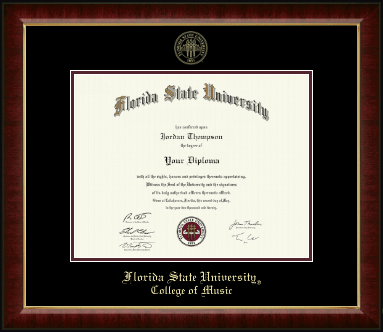 Florida State University diploma frame - Gold Embossed Diploma Frame in Murano