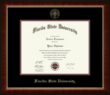 Florida State University diploma frame - Gold Embossed Diploma Frame in Murano