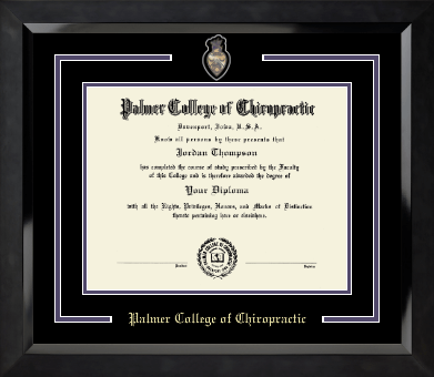 Palmer College of Chiropractic Iowa diploma frame - Spirit Medallion Diploma Frame in Eclipse