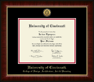 University of Cincinnati diploma frame - Gold Engraved Medallion Diploma Frame in Murano