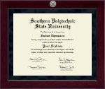 Southern Polytechnic State University diploma frame - Millennium Silver Engraved Diploma Frame in Cordova