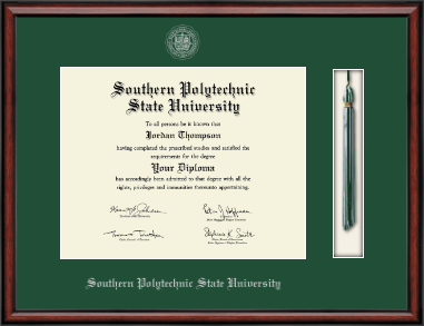 Southern Polytechnic State University diploma frame - Tassel & Cord Diploma Frame in Southport