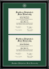 Southern Polytechnic State University diploma frame - Double Document Diploma Frame in Onyx Silver