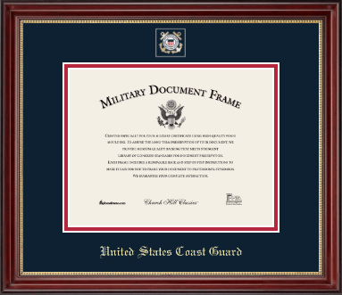 United States Coast Guard certificate frame - Masterpiece Medallion Certificate Frame in Kensington Gold