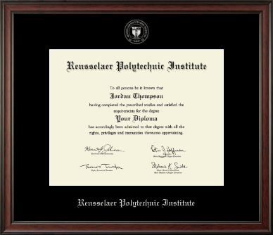 Rensselaer Polytechnic Institute diploma frame - Silver Embossed Diploma Frame in Studio