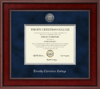 Trinity Christian College Presidential Silver Engraved Diploma Frame in Jefferson