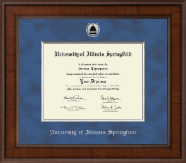 University of Illinois Springfield diploma frame - Presidential Silver Engraved Diploma Frame in Madison