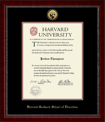 Harvard University diploma frame - Gold Engraved Medallion Diploma Frame in Sutton