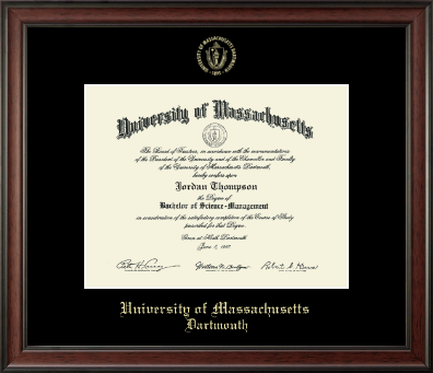 University of Massachusetts Dartmouth diploma frame - Gold Embossed Diploma Frame in Studio