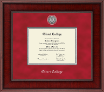 Olivet College diploma frame - Presidential Silver Engraved Diploma Frame in Jefferson