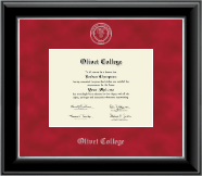 Olivet College Silver Embossed Diploma Frame in Onyx Silver