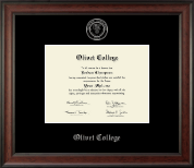 Olivet College diploma frame - Silver Embossed Diploma Frame in Studio