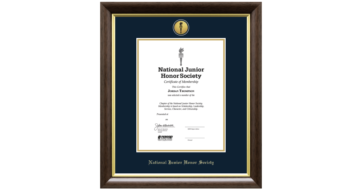 Gold Engraved Medallion Certificate Frame in Hampshire National Junior Honor Society - Item #252204 from National Junior Honor Society gold-engraved-medallion-certificate-frame-in-hampshire-national-junior-honor-society-item-252204-from-national-junior-honor-society