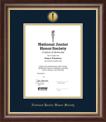 National Junior Honor Society certificate frame - Gold Engraved Medallion Certificate Frame in Hampshire