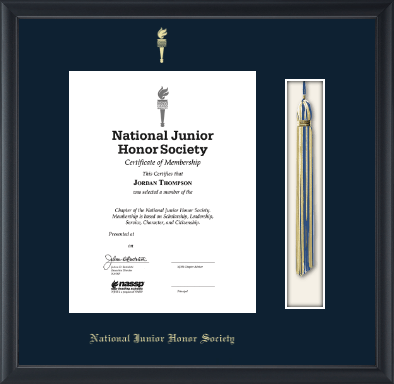 National Junior Honor Society certificate frame - Tassel & Cord Certificate Frame in Obsidian