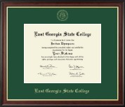 East Georgia State College Gold Embossed Diploma Frame in Studio Gold