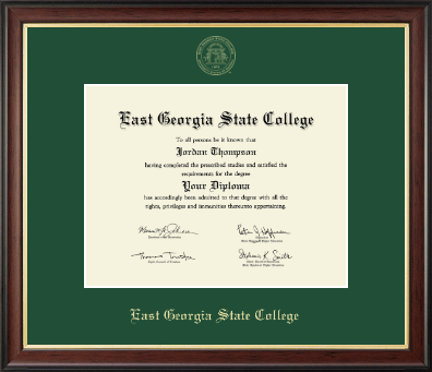 East Georgia State College diploma frame - Gold Embossed Diploma Frame in Studio Gold
