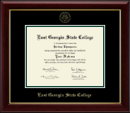 East Georgia State College Gold Embossed Diploma Frame in Gallery