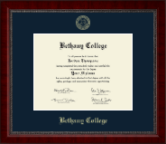 Bethany College in Kansas Gold Embossed Diploma Frame in Sutton