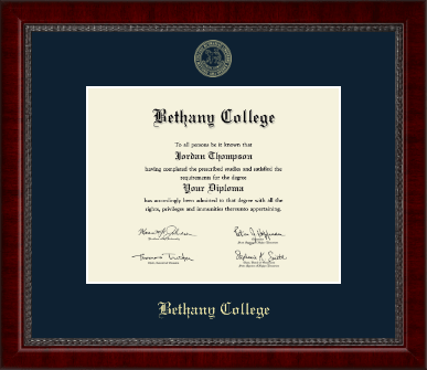 Bethany College in Kansas diploma frame - Gold Embossed Diploma Frame in Sutton