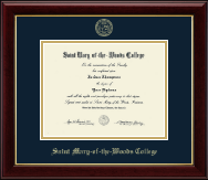 Saint Mary-of-the-Woods College diploma frame - Gold Embossed Diploma Frame in Gallery