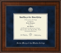 Saint Mary-of-the-Woods College diploma frame - Presidential Silver Engraved Diploma Frame in Madison